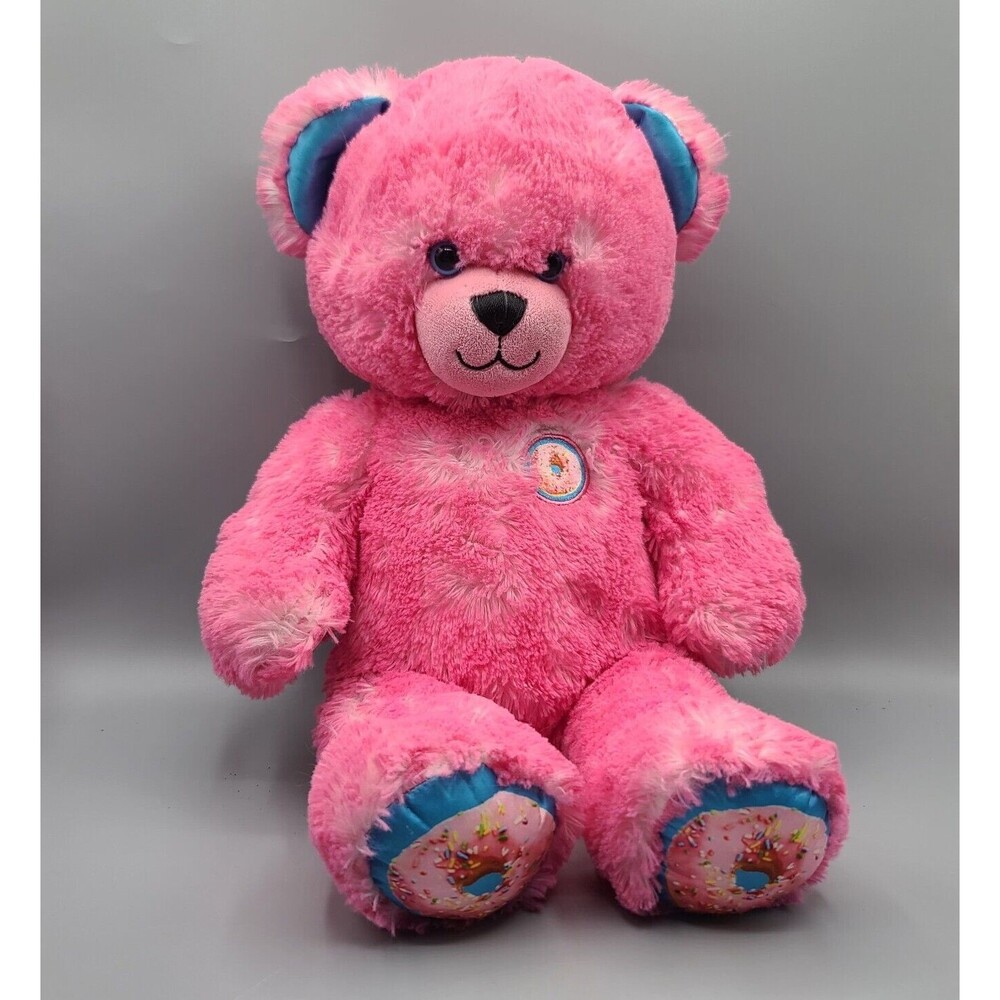 Build A Bear Donut Pink Rainbow Sprinkles Teddy Bear 16" Plush 2016